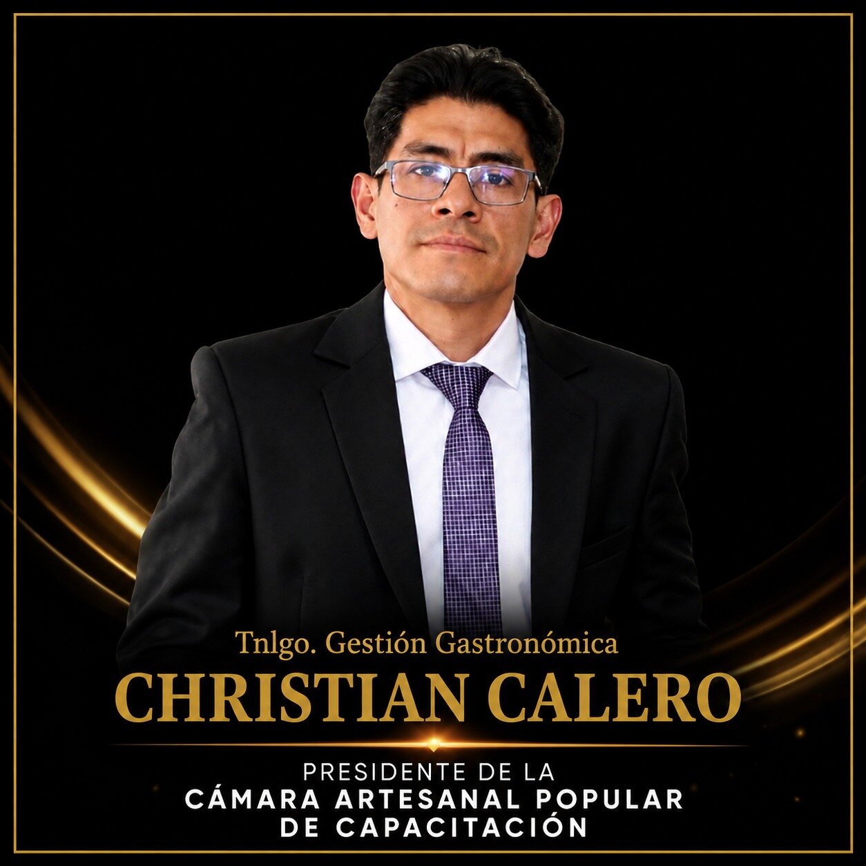 Tnlgo. Christian Calero - Presidente de la Cámara Artesanal Popular de Capacitación